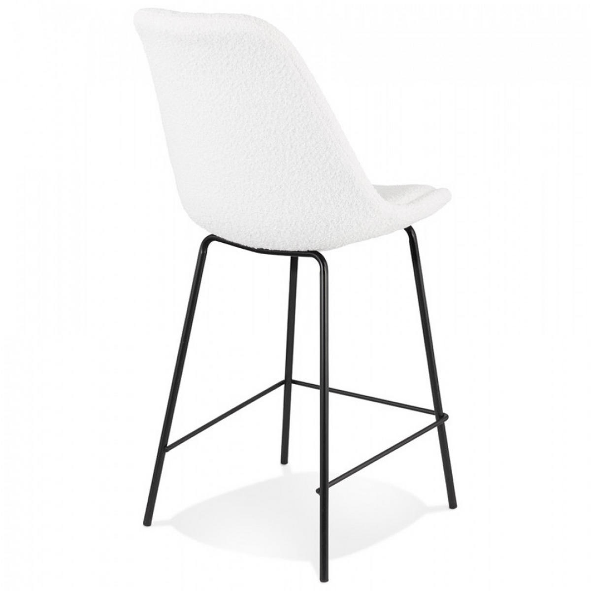BARHOCKER Weiß 45x105x49cm - Schwarz/Weiß, Textil/Metall (45/105/49cm) - AlterEgo