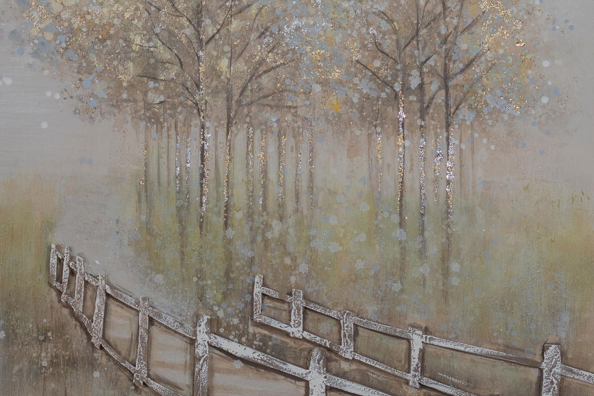 ACRYLBILD HANDGEMALT 60/90 cm - Braun, Holz/Textil (60/90cm) - KUNSTLOFT