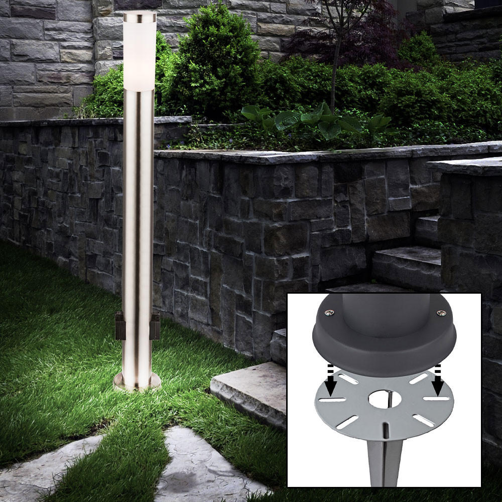 LED WEGELEUCHTE Edelstahl Silber - Silberfarben, Metall (7.6/7.6/110cm) - Globo Lighting