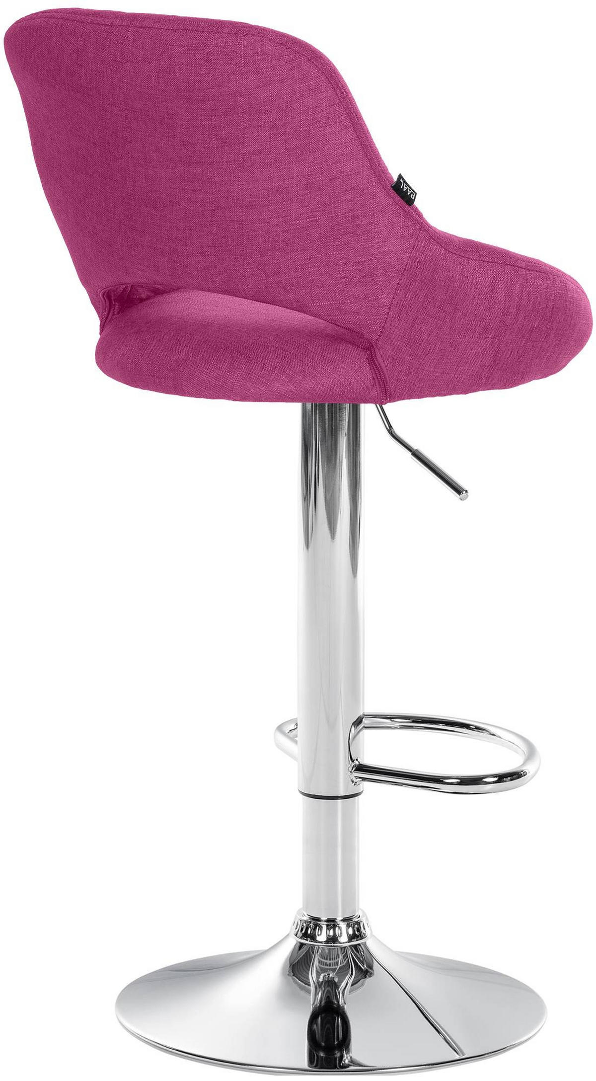 BARHOCKER Stoff Lila - Chromfarben/Lila, Textil/Metall (47/85/48cm) - CLP
