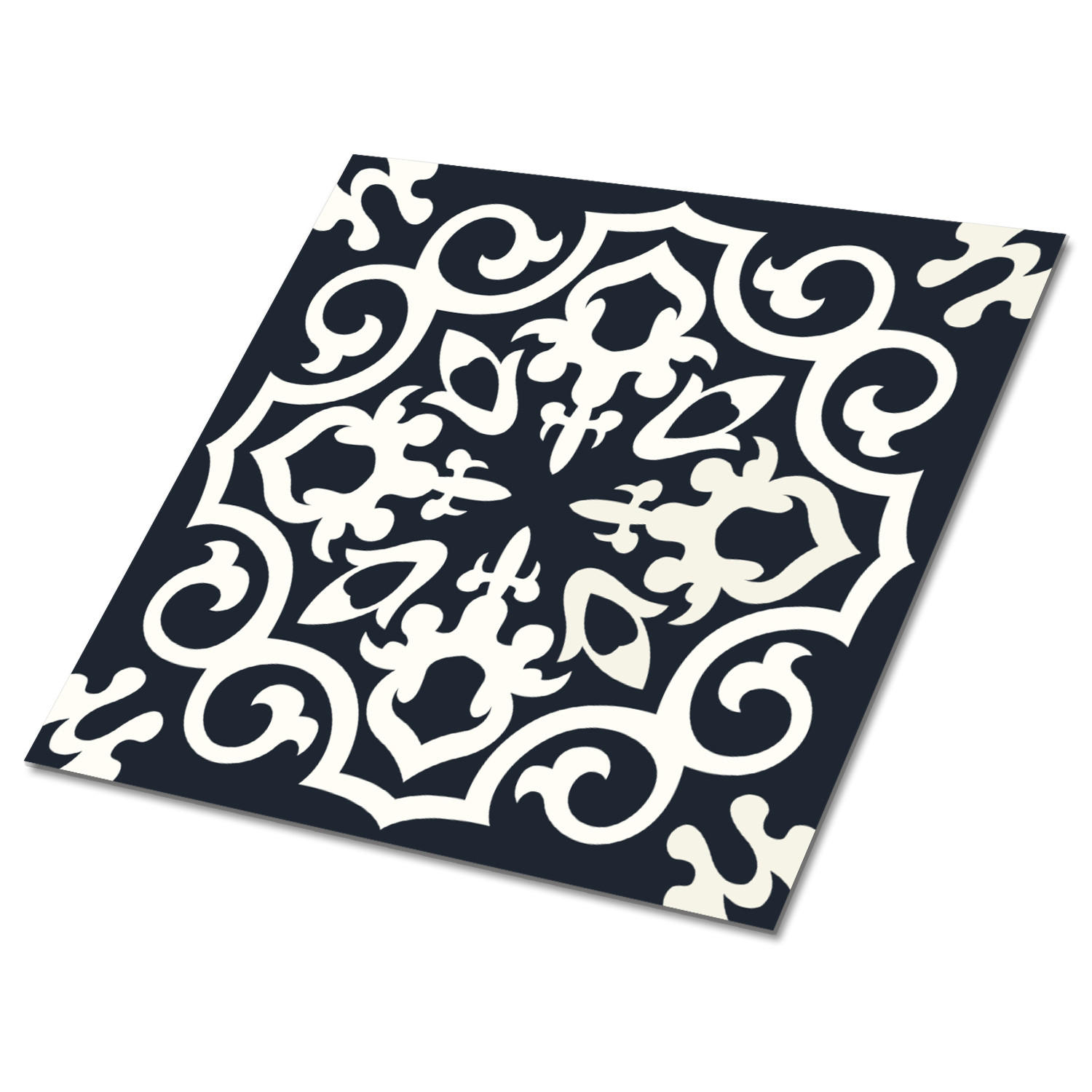 FLIESENAUFKLEBER 9 Stück 30x30 cm selbstklebend Arabische Atmosphäre - Schwarz, Textil (30/1.6/30cm) - TULUP