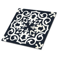 FLIESENAUFKLEBER 9 Stück 30x30 cm selbstklebend Arabische Atmosphäre - Schwarz, Textil (30/1.6/30cm) - TULUP