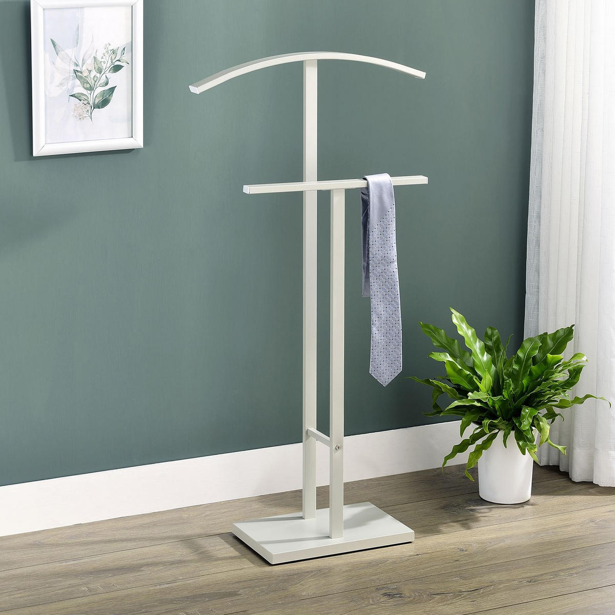 HERRENDIENER SCOTT - Weiß, Metall (40/100/20cm) - IDIMEX