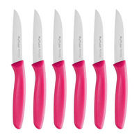 KÜCHENMESSER Set 6-teilig Rosa 3 Zoll - Rosa, Metall (19cm)