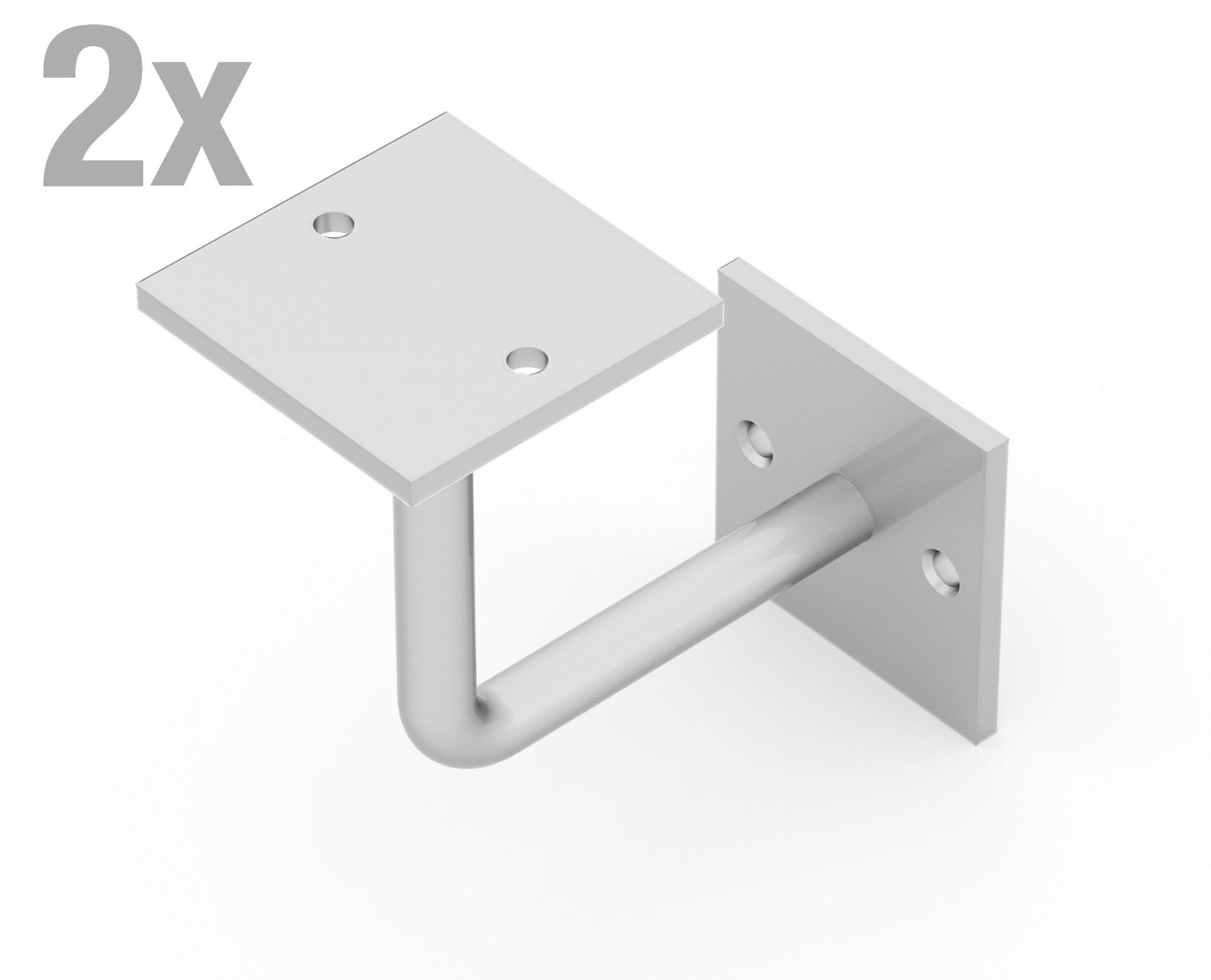 REGALTRÄGER als 2er Set Oli, Stahl in verschiedenen Trendfarben - Grau, Metall (10/5/10cm) - Alberts