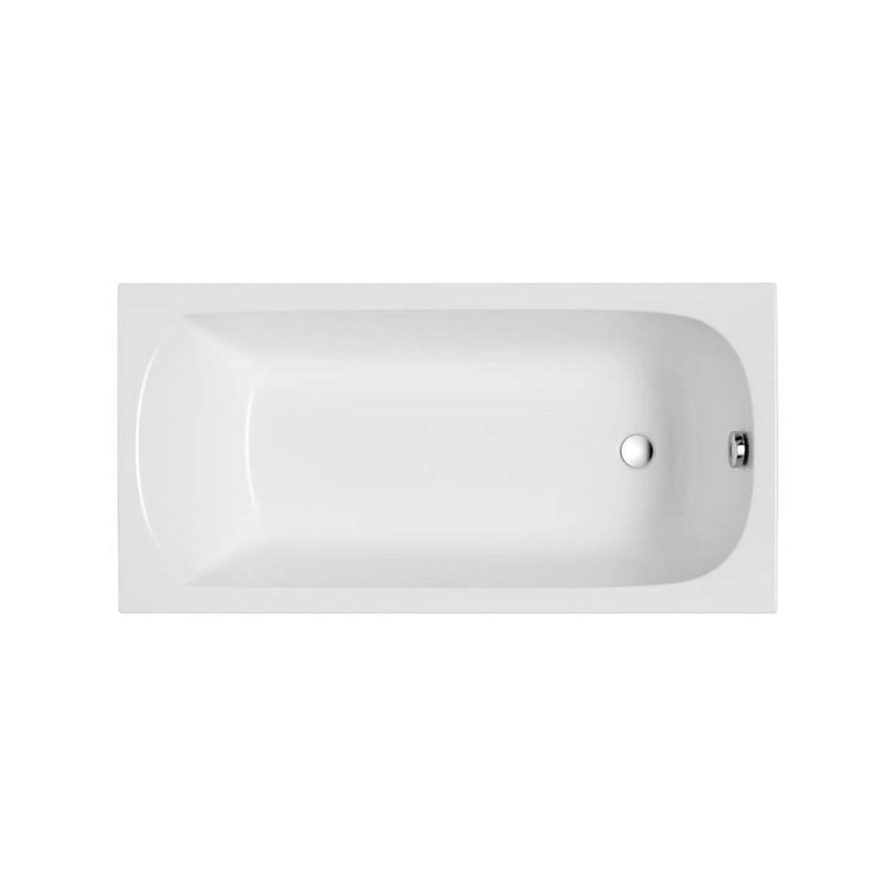 BADEWANNE Rechteck CLASSIC SLIM 150/70 mit Styro Ablauf Füße - Weiß, Kunststoff (70/54.5/150cm) - bad land