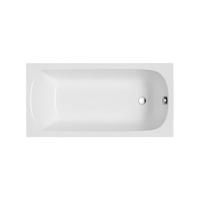 BADEWANNE Rechteck CLASSIC SLIM 150/70 mit Styro Ablauf Füße - Weiß, Kunststoff (70/54.5/150cm) - bad land