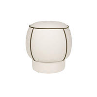 SITZHOCKER Marina Hocker Weiß - Weiß, Kunststoff (45/48/45cm) - Housecraft Living