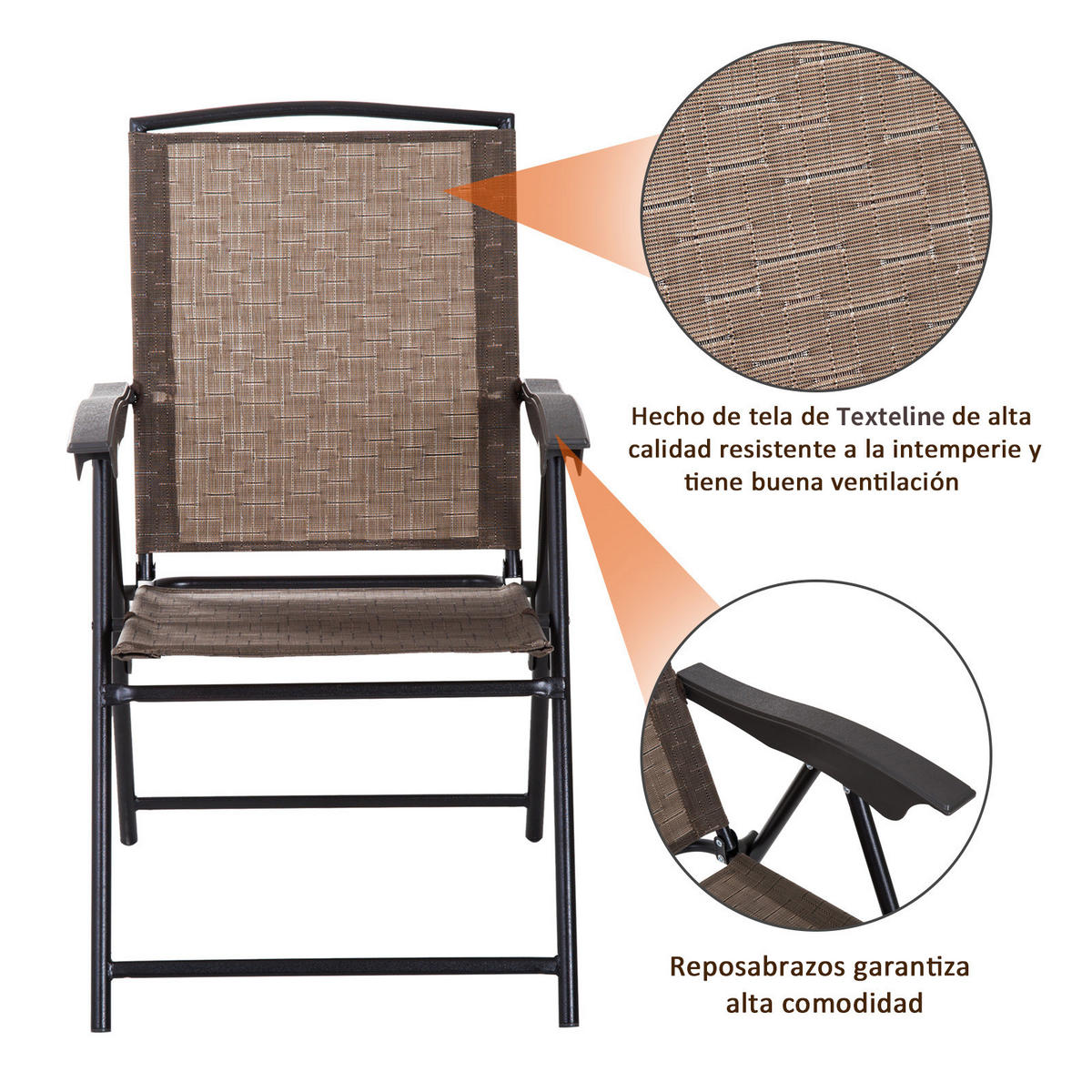 GARTEN-BEISTELLTISCHSET Braun 3 Stück - Braun, Metall (54/82.5/90cm) - GiPP