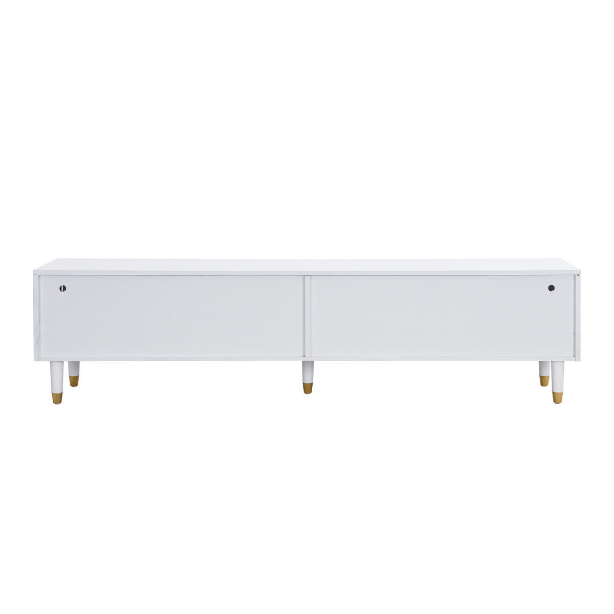 TV-LOWBOARD weiß & rillen-design 4 schubladen - Weiß, Holzwerkstoff (178/45/35cm) - Urban Meuble