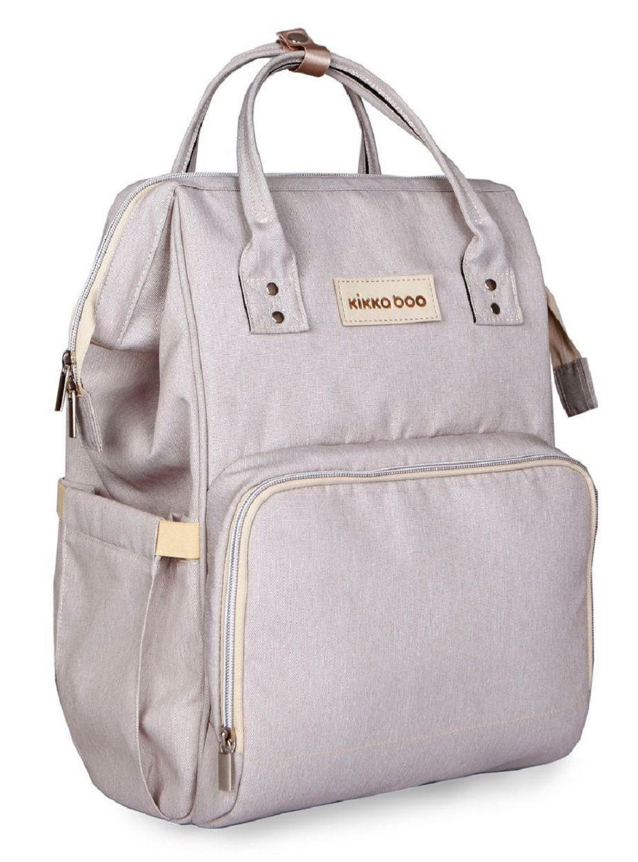 WICKELTASCHE Siena hellgrau Wickelunterlage, Thermo-Flaschenfächer, wasserabweisende Tasche - Grau, Textil (21/42/27cm) - Kikka boo