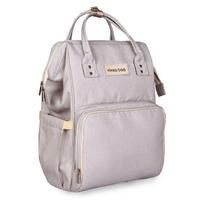 WICKELTASCHE Siena hellgrau Wickelunterlage, Thermo-Flaschenfächer, wasserabweisende Tasche - Grau, Textil (21/42/27cm) - Kikka boo