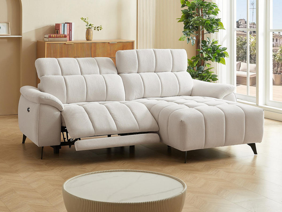 RELAXSOFA - 4 Personen-Sitzer - Stoff, Stoff - Beige - - Beige, Textil (230/79/169cm) - Vente-Unique