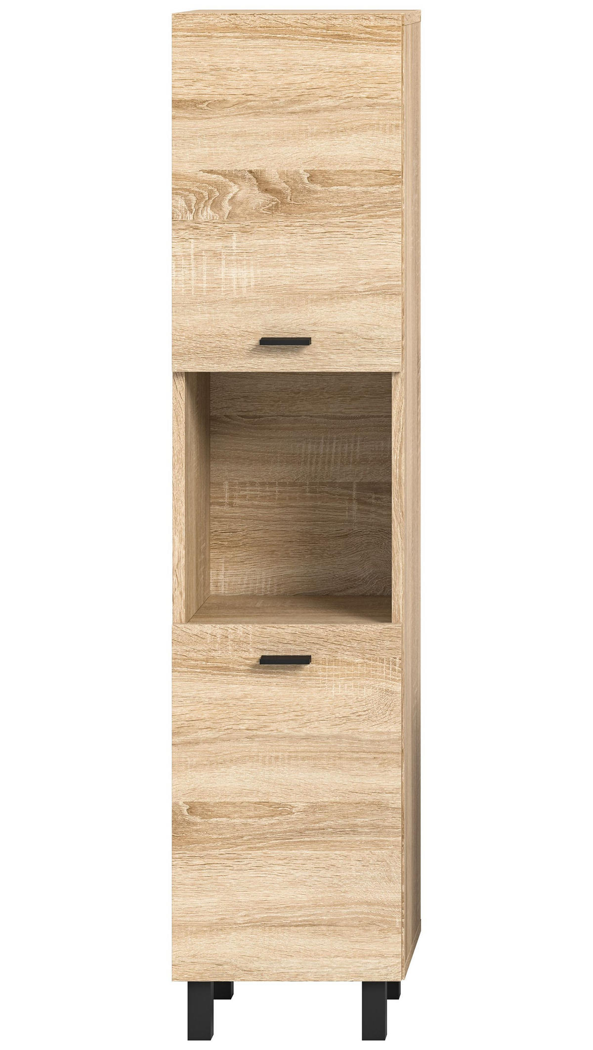 BADSCHRANK Boston/Tampa Bad in Eiche Sonoma Nachbildung - modernes Design - B/H/T: 30x125x29 cm - Sonoma Eiche, Holzwerkstoff (30/125/29cm)