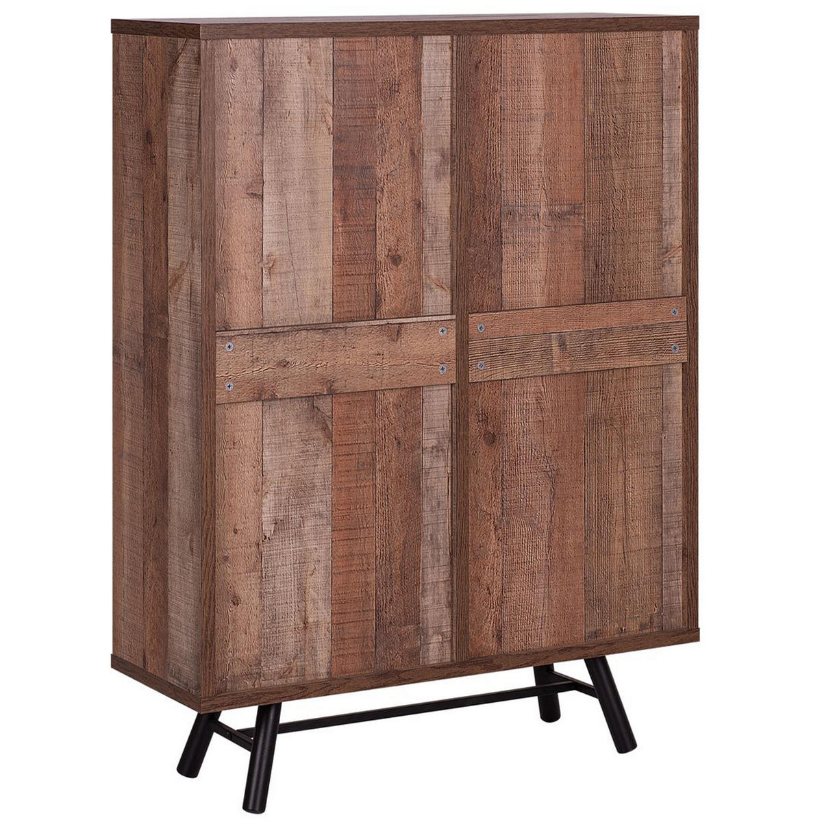 REGAL 4 Fächer Atlanta - Hellbraun, Holzwerkstoff (97/131/36cm) - Beliani