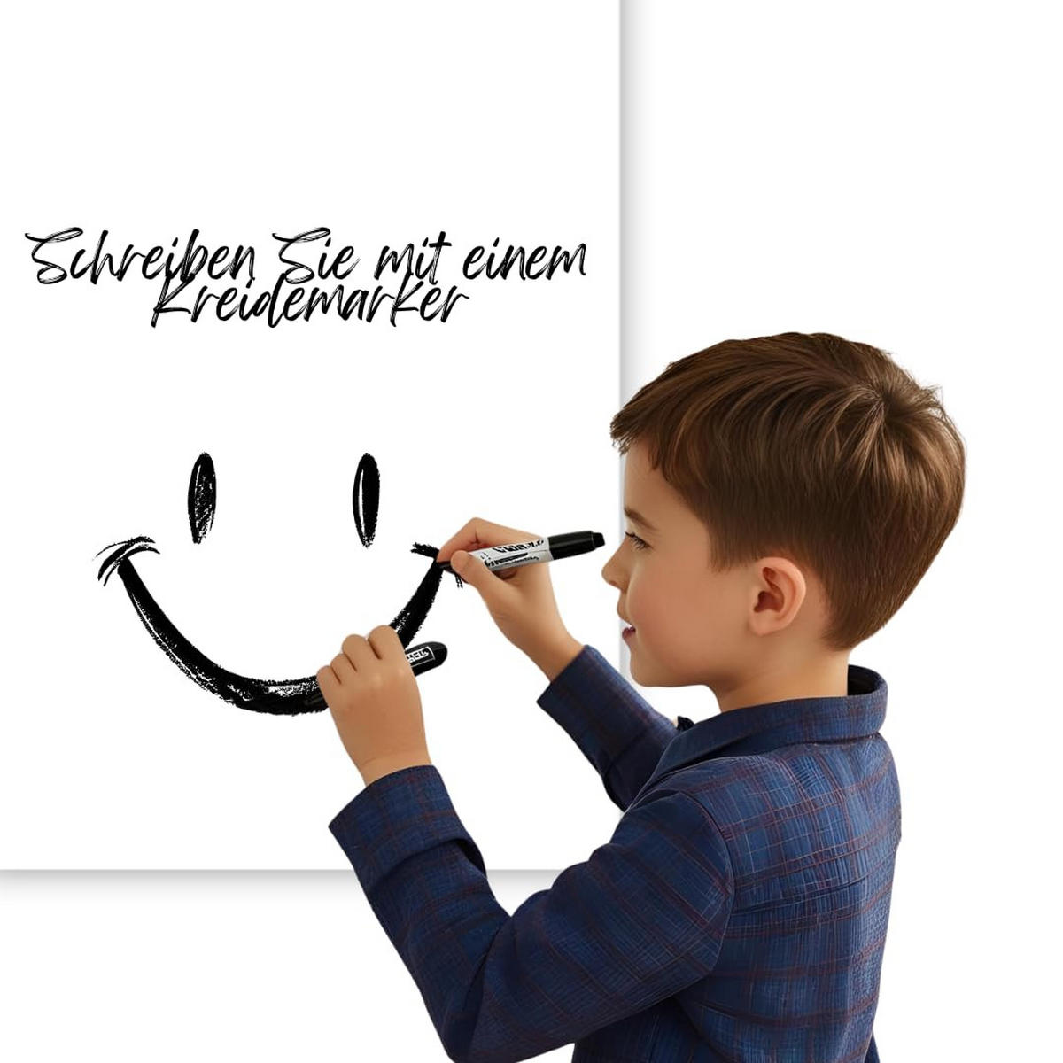 MAGNETTAFEL Klein & Groß Weiß 80x80 cm - Magnetisches Stahlboard für Magnete, Fotos und Notizen, Beschreibbar - Weiß, Metall (80/80/0.7cm) - ANWICAR
