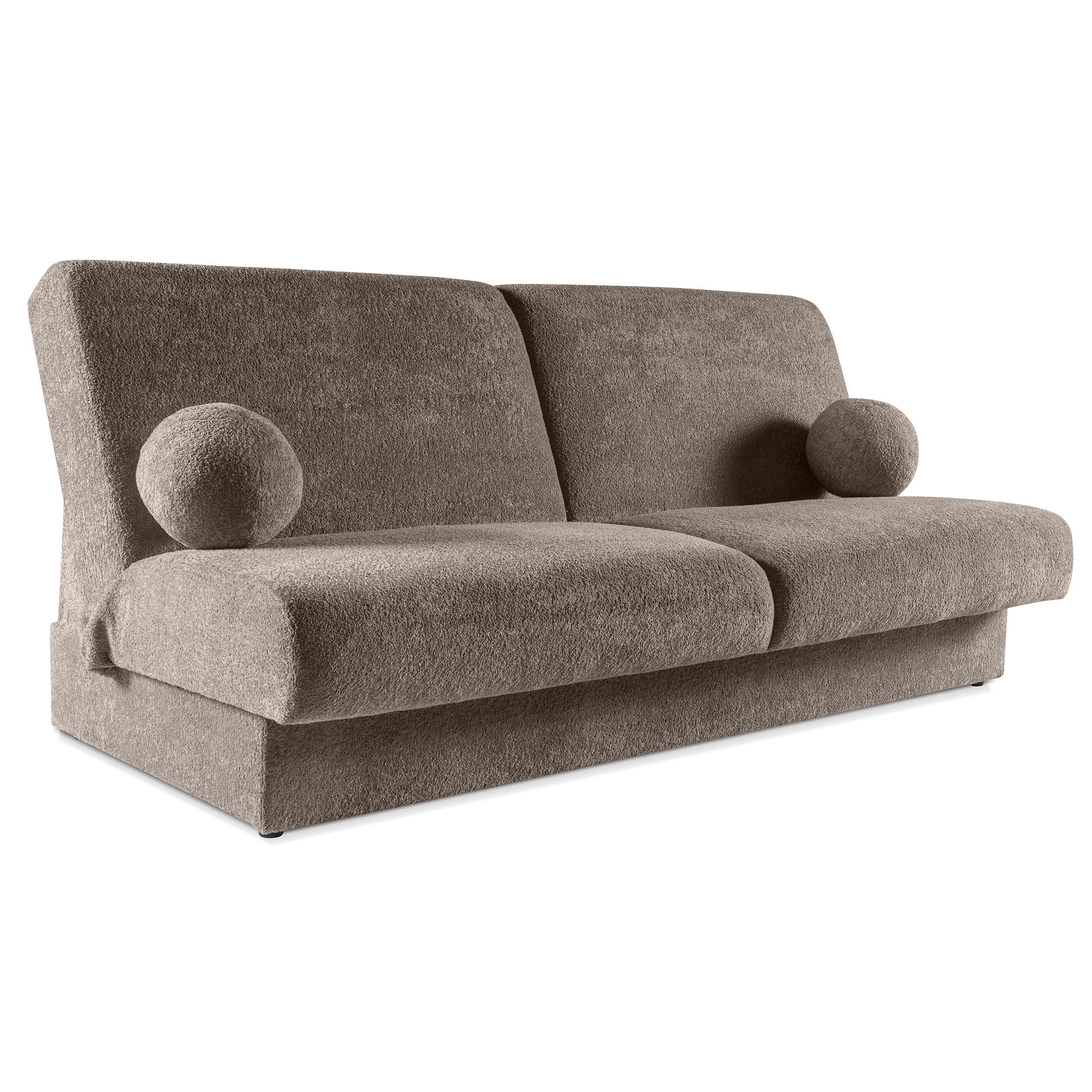 SCHLAFSOFA Beno 3-Sitzer mit Schlaffunktion, Braun - Braun, Textil (199/91/91cm) - Beautysofa