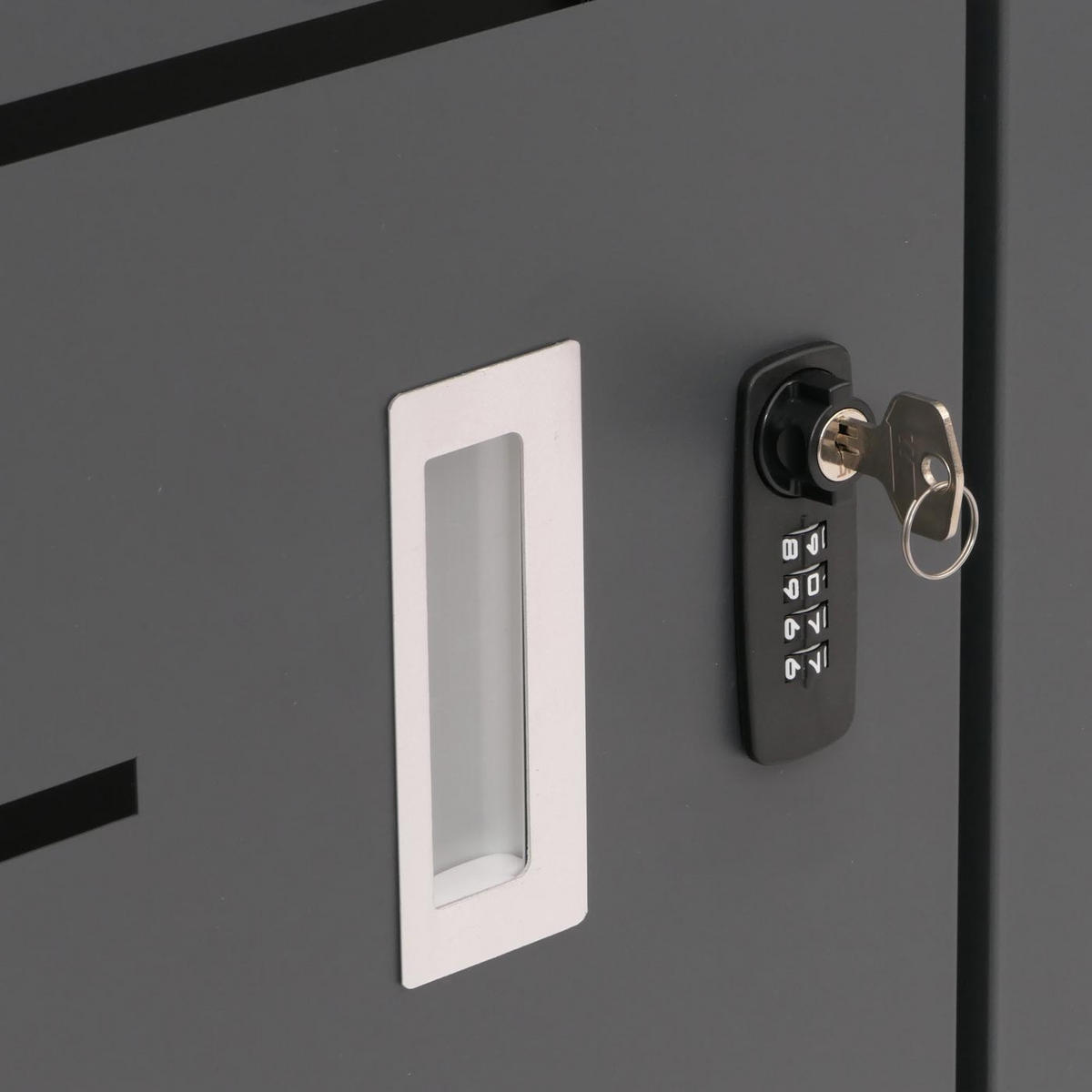 MÜLLTONNENBOX 4er 125x264x84cm 80-240 Liter - Anthrazit, Metall (264/125/84cm) - PROREGAL