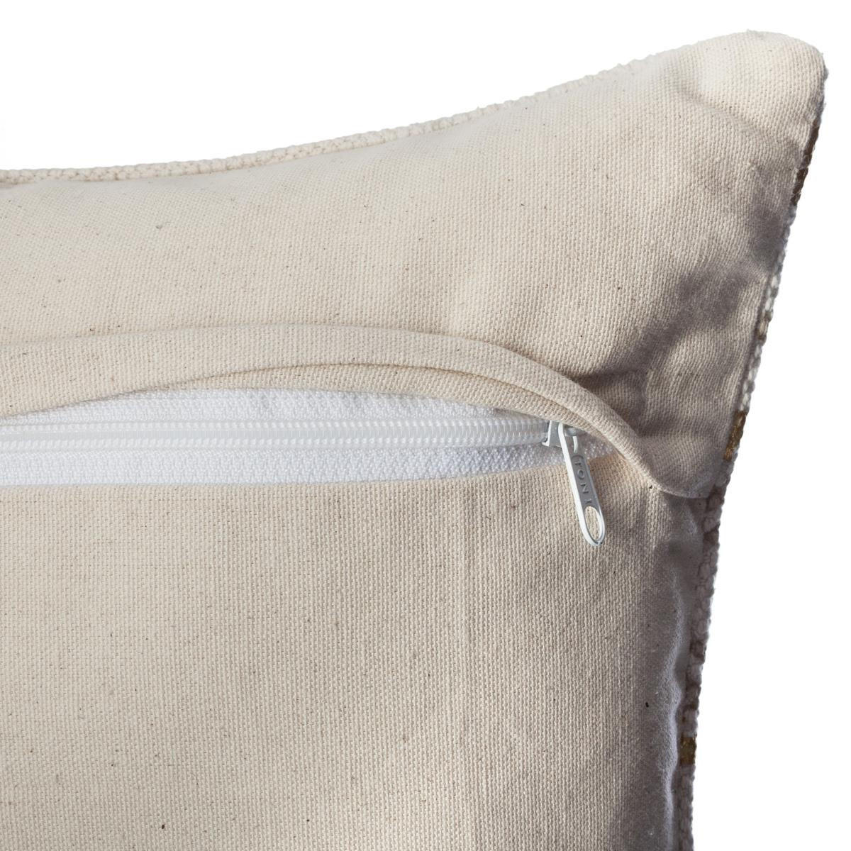 DEKO-KISSENBEZUG mit Muster Etnik 40/40 cm - Beige, Naturmaterialen (40/40cm) - Atmosphera Createur d´interieur
