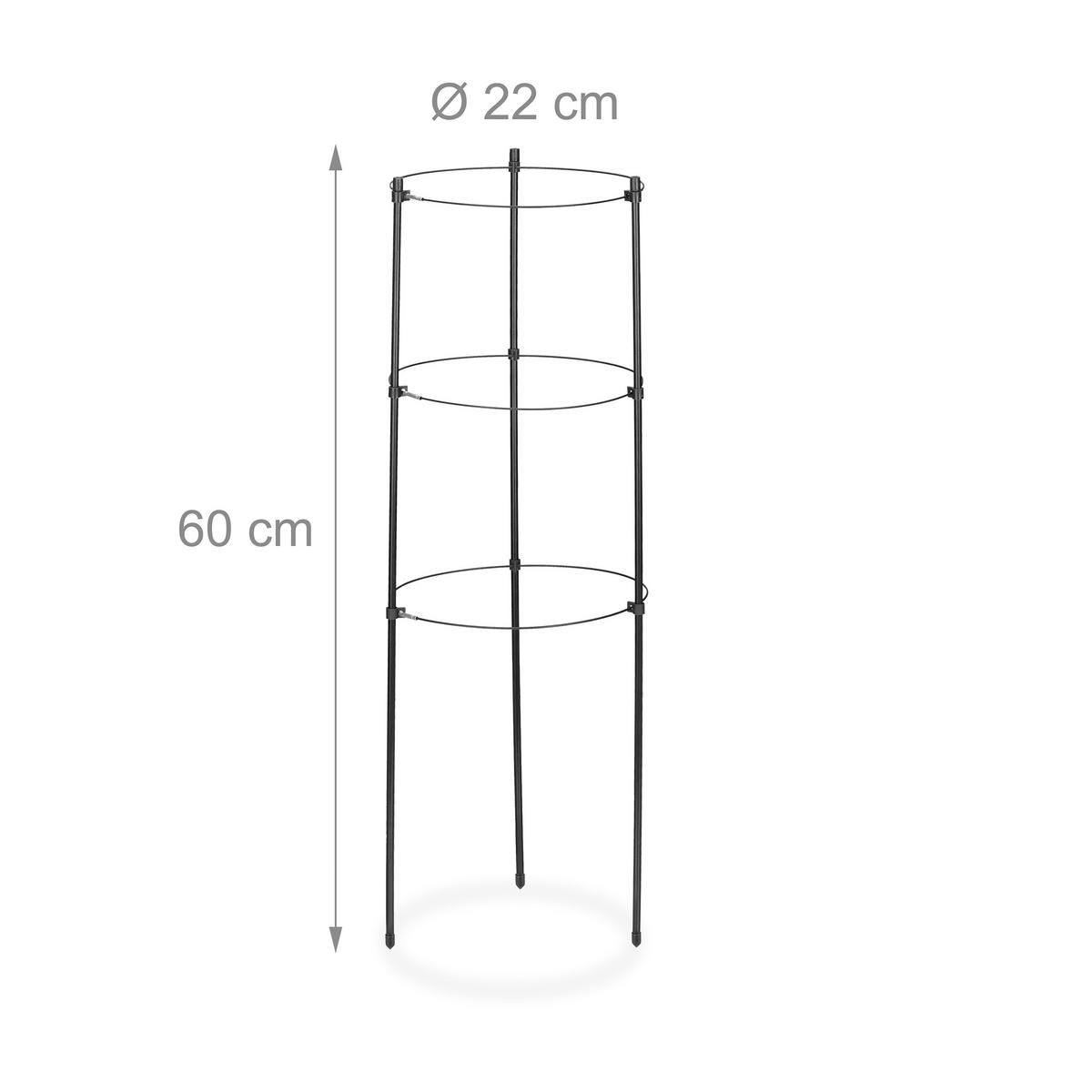 4XRANKHILFE - Schwarz, Kunststoff/Metall (22/60/22cm) - Relaxdays