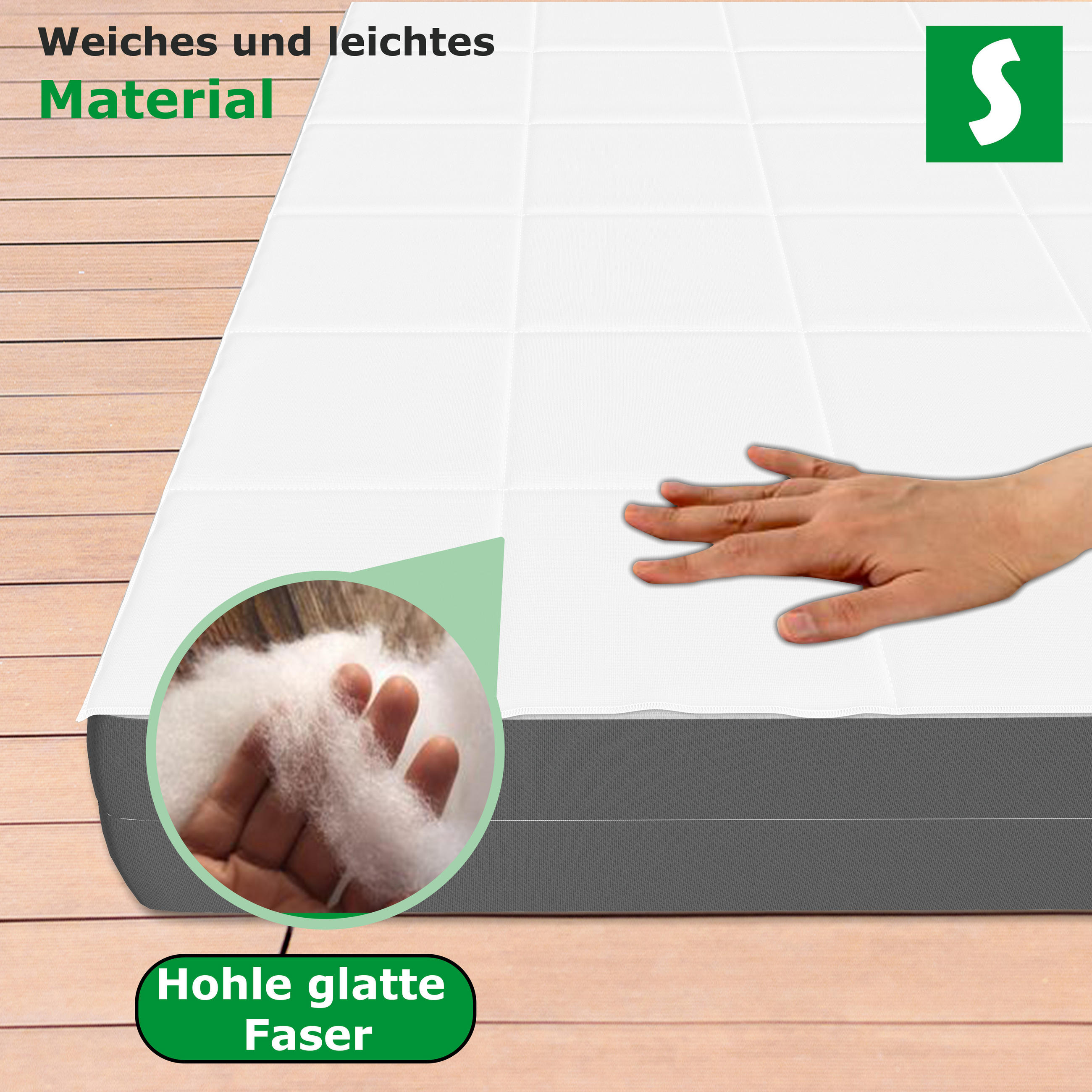 BETTDECKE für heiße Sommer 200 x 200 cm - Weiß, Textil (200/200cm) - Schlaftroll