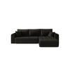 ECKSOFA mit Schlaffunktion MILO R Monolith 95 Rechts - Schwarz, Textil (280/175cm) - Bedante
