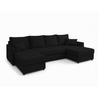 WOHNLANDSCHAFT Dolceo Schwarz 287/140/73 cm mit Bettkasten Schlaffunktion Relaxfunktion - Schwarz, Kunststoff/Textil (287/73/140cm) - AX Living