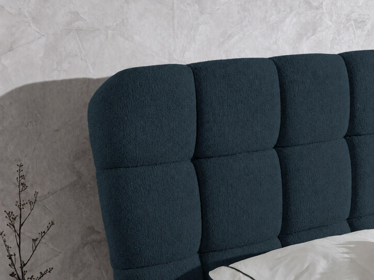 BOXBETT mit Stauraum in 140x200 cm in Dunkelblau - Dunkelblau, Textil (140/200cm) - Home Collective