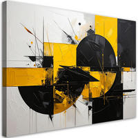 LEINWANDBILD 3D und geometrisch 120x80cm - Gelb, Textil (120/80cm) - Feeby