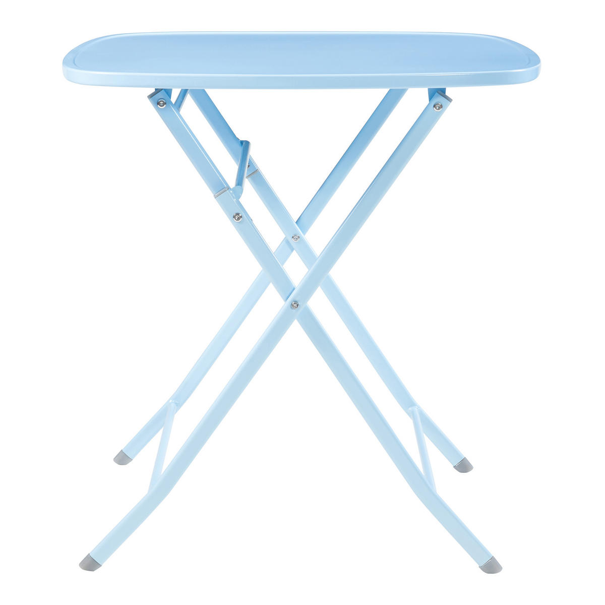 GARTENKLAPPTISCH Sande - Hellblau, Metall (70/70/71cm) - [en.casa]