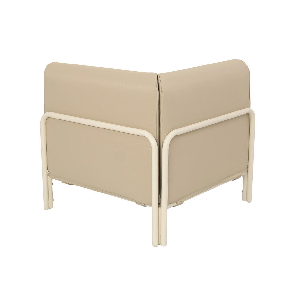 ECKSESSEL, Beige - Beige, Textil (80/78/80cm) - Oviala