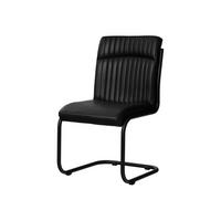 FREISCHWINGER Echtleder 52x61x92 schwarz IRON LABEL #21 - Schwarz, Leder (52/92/61cm) - Massivmoebel24