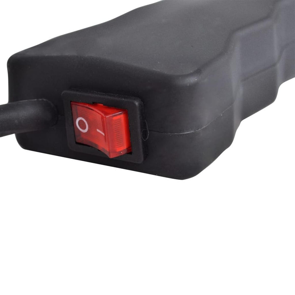 GRILLANZÜNDER Elektrischer 1500W, Edelstahl mit schwarzem hitzebeständigem Griff, Ein-/Aus-Schalter, große Zündfläche, raucharm - Schwarz, Metall (16/4/59cm) - vidaXL