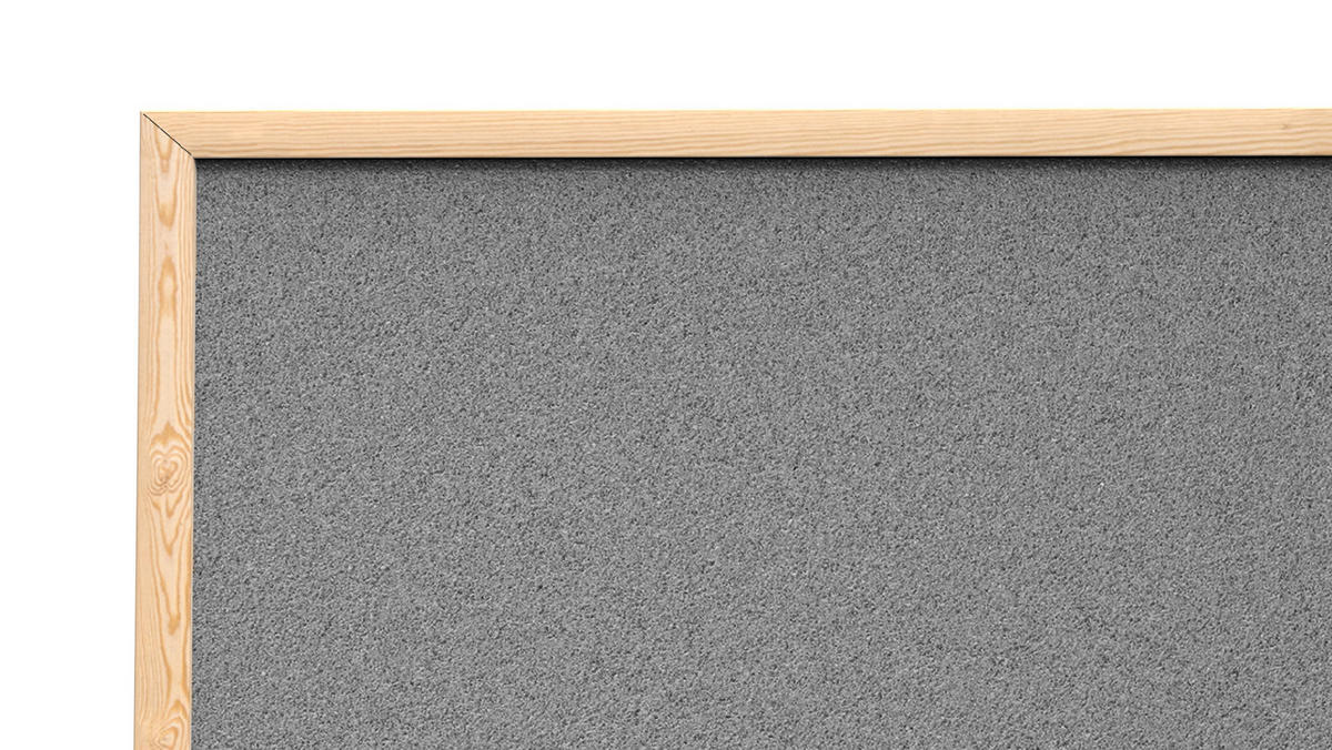 GRAU Pinnwand mit Holz Rahmen 90x60cm - Grau, Holz (90/60/1.5cm) - ALLboards