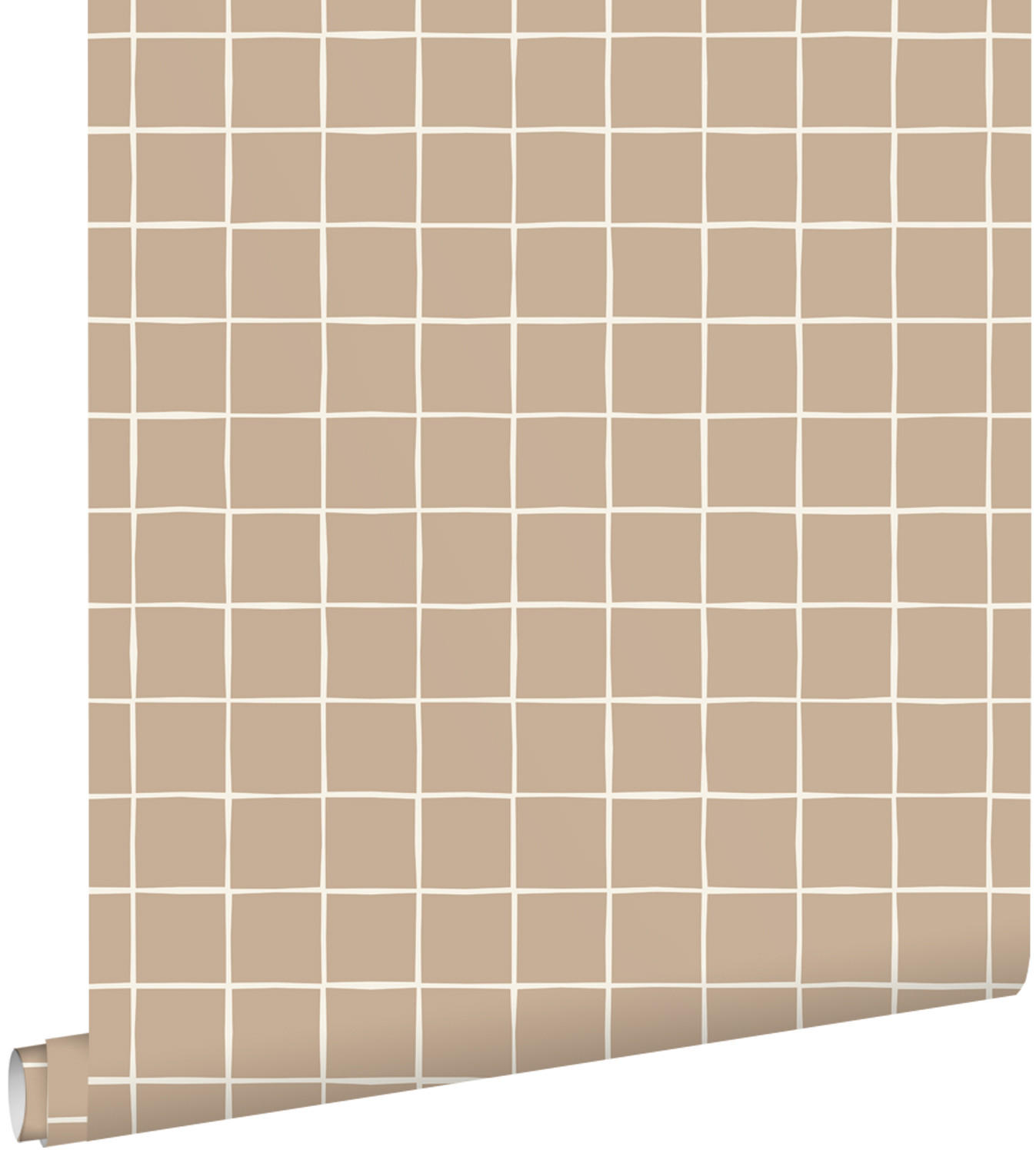 TAPETE Karomuster 50 x 900 cm - Braun, Papier (50/900cm) - ESTAhome