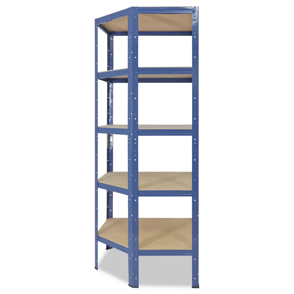 ECKREGAL HOME 200x60x30 cm in blau mit 5 Böden und 175 kg Traglast pro Boden - Blau, Metall (60/200/30cm) - shelfplaza
