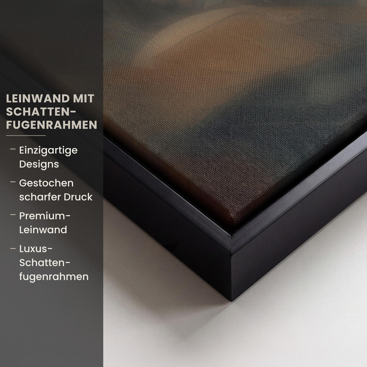 LEINWAND Bilder mit Rahmen - Löwe - Wildtiere - Pflanzen - Natur - Blumen - 90x90 - Beige, Textil (90/90cm) - MuchoWow