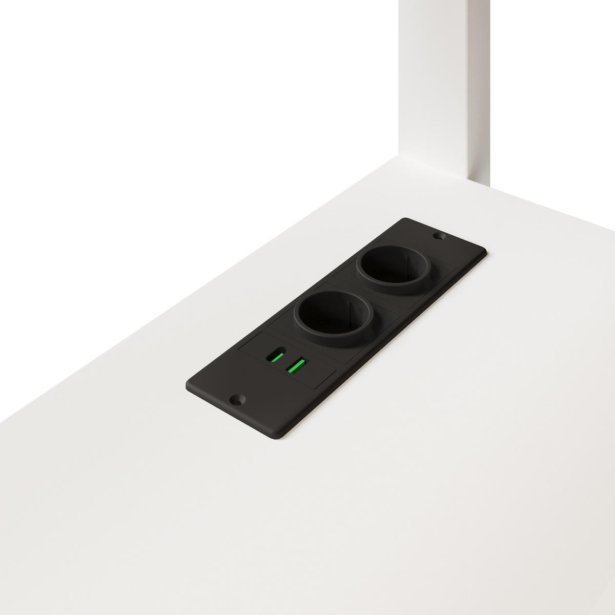 HOCHBETT 90/200 cm in Weiß Kinderbett mit Schreibtisch, Stauraumtreppe, LED und USB - Weiß, Holzwerkstoff (90/200cm) - STILVORA
