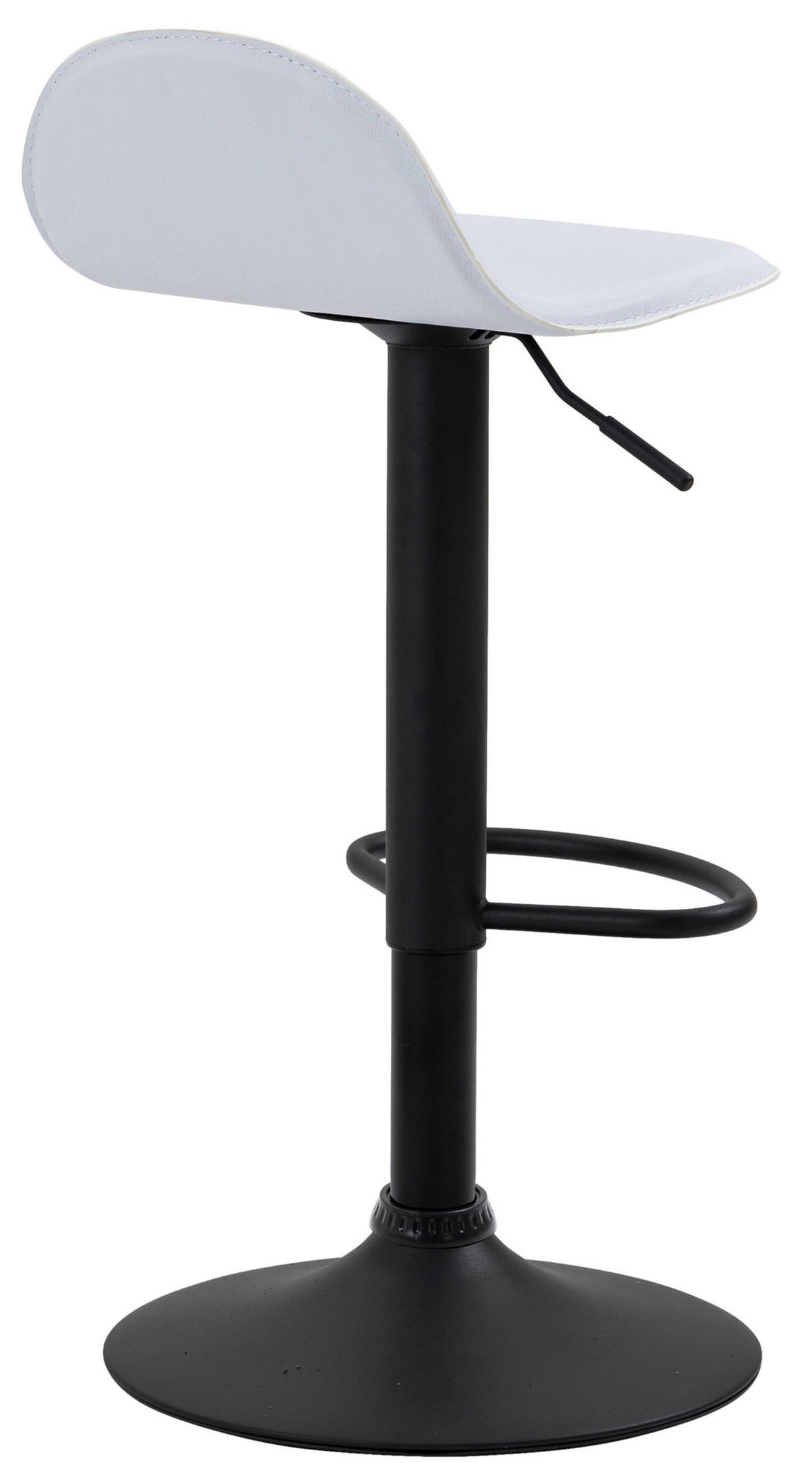 BARHOCKER 2er Set Lederlook weiß - Walnussfarben/Schwarz, Textil/Metall (39/94/41cm) - CLP
