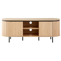 TV-MÖBEL mit 2 Türen und seitlichem Rillen-Effekt 150/55/40 cm - Apfelbaumfarben, Holzwerkstoff (40/55/150cm) - Calicosy