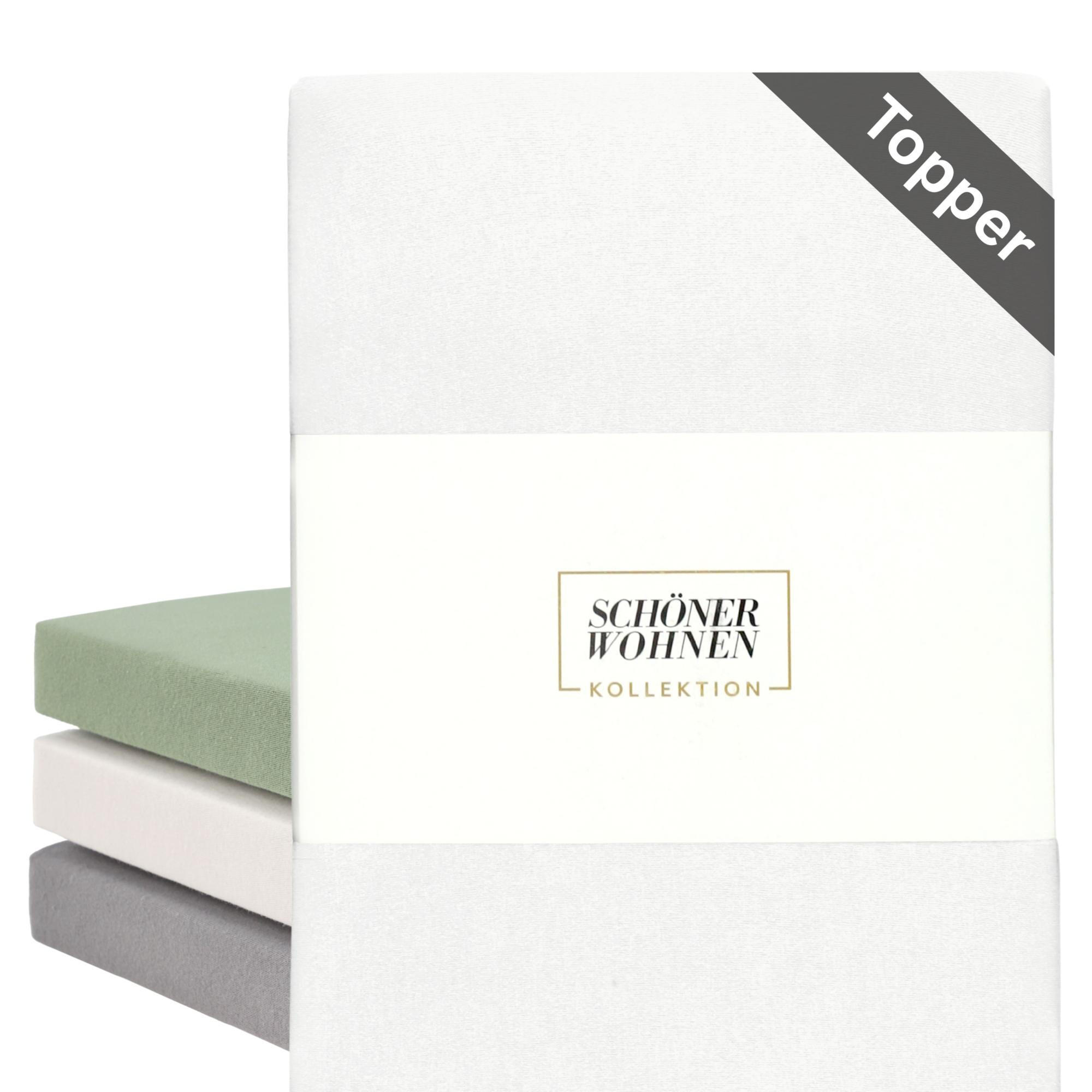 TOPPER SPANNBETTLAKEN BASIC - Weiß, Textil (140/200cm) - Schöner Wohnen