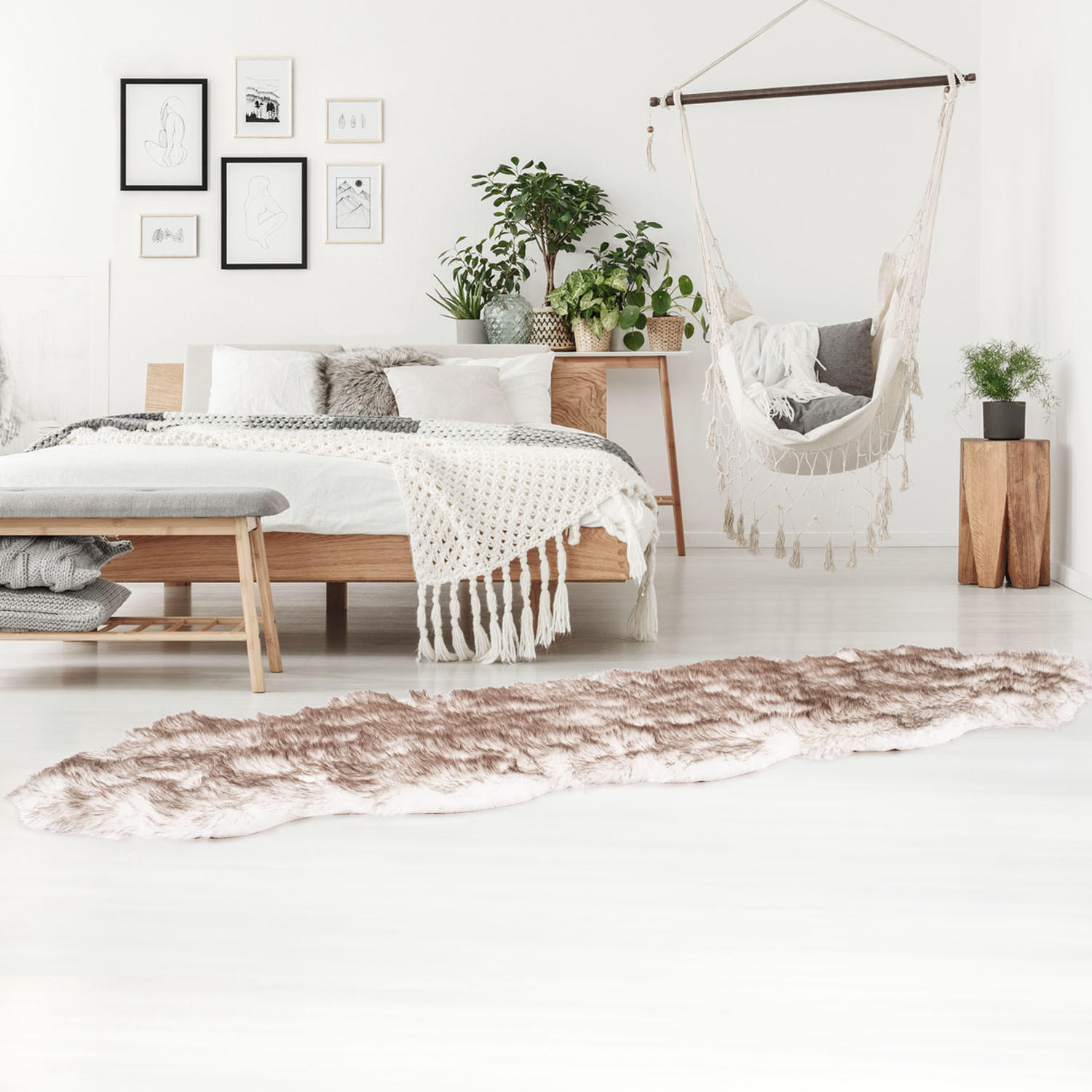 HOCHFLOR-TEPPICH Softa 800 Beige 60x180 cm - Beige, Kunststoff/Textil (60/180cm) - carpet city