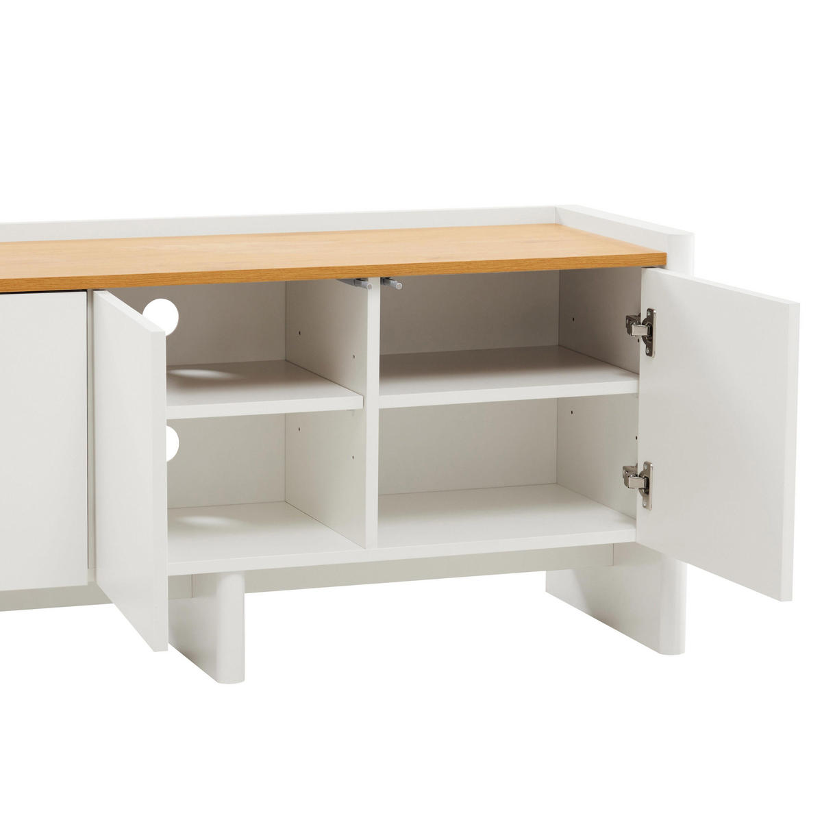 TV-SCHRANK 120 cm, Weiß - Weiß, Holz (40/55/120cm) - Oviala