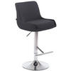 BARHOCKER Stoff schwarz - Chromfarben/Schwarz, Textil/Metall (43/90/50cm) - CLP