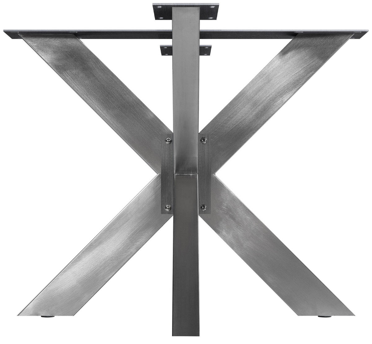 TISCHBEIN eckig 85/85/71 cm Edelstahl Edelstahl - Edelstahlfarben, Metall (85/71/85cm) - CLP