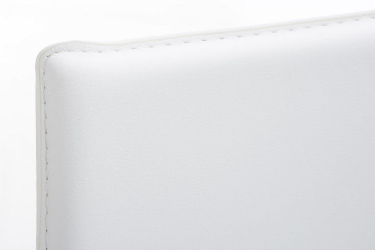 BARHOCKER Lederlook Weiß - Schwarz/Weiß, Textil/Metall (43/103/51cm) - CLP