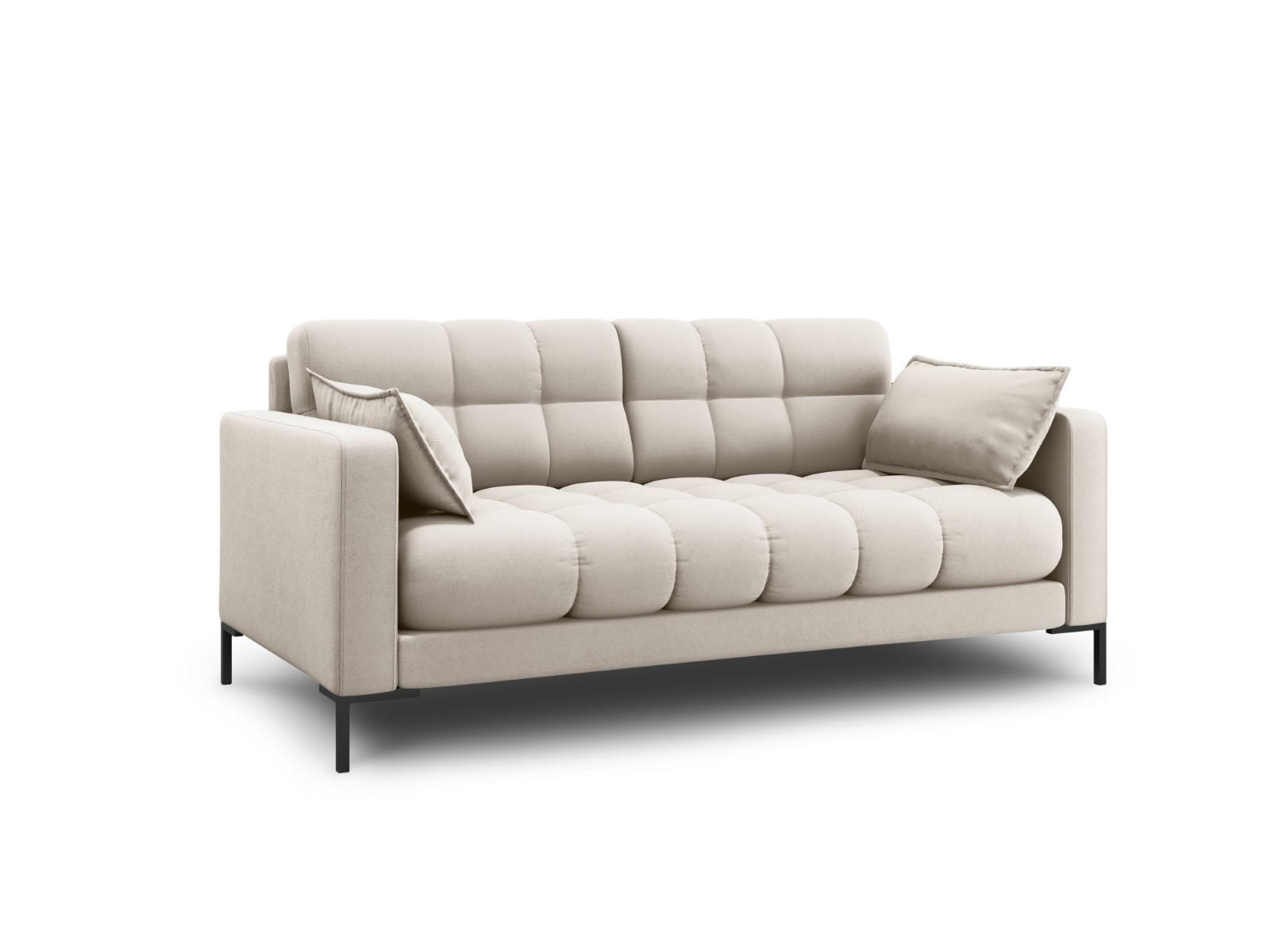 SOFA Mamaia aus strukturiertem Stoff beige 2 Sitzplätze - Beige, Textil (92/75/152cm) - Micadoni