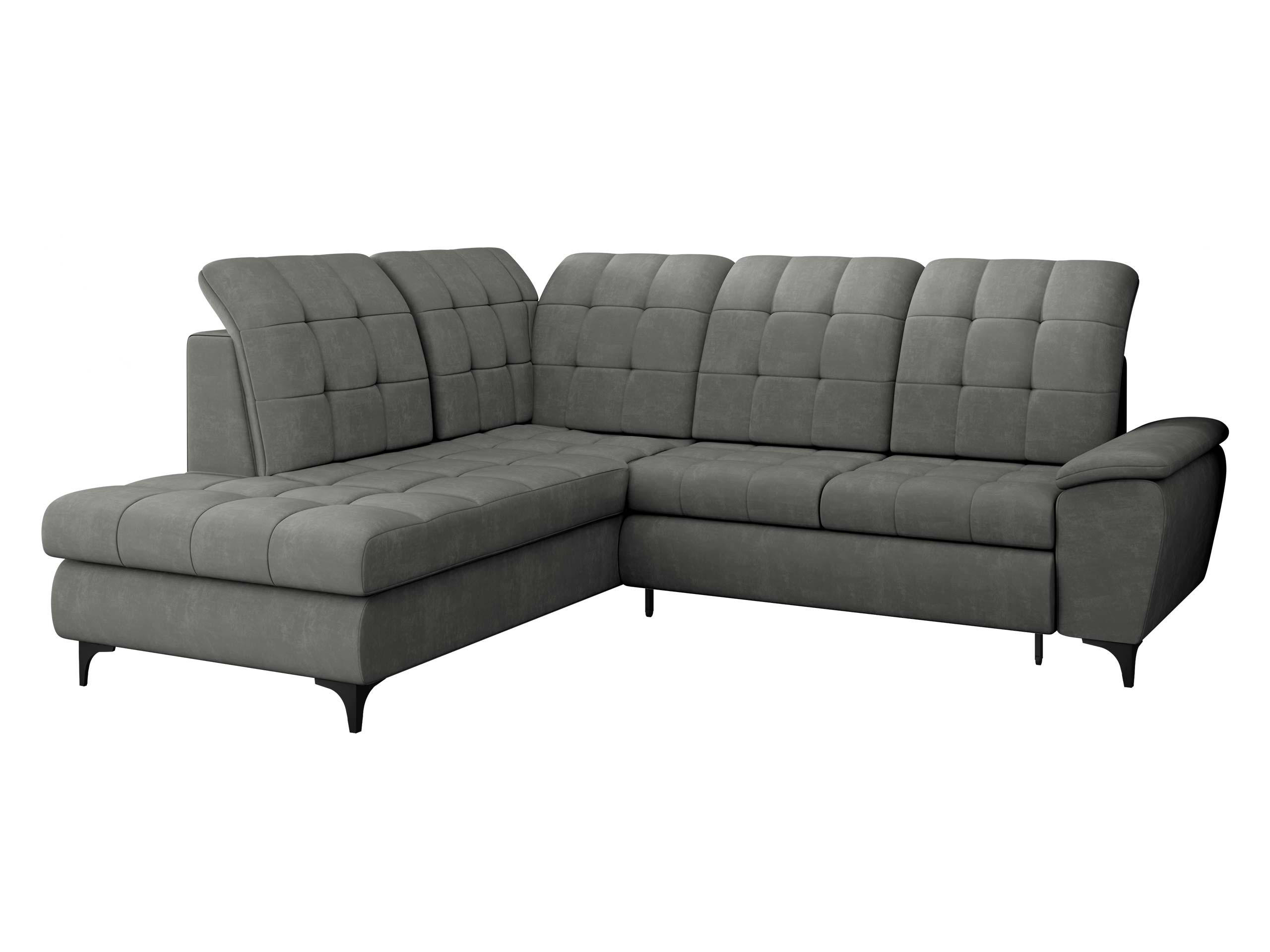 ECKSOFA Forest, Seite: Links - Schwarz/Grau, Holz/Textil (271/212cm) - MIRJAN24