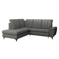 ECKSOFA Forest, Seite: Links - Schwarz/Grau, Holz/Textil (271/212cm) - MIRJAN24