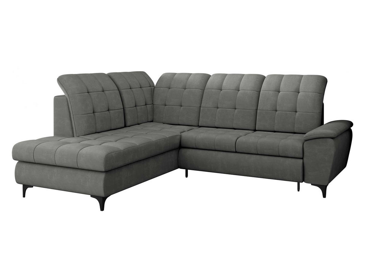 ECKSOFA Forest, Seite: Links - Schwarz/Grau, Holz/Textil (271/212cm) - MIRJAN24
